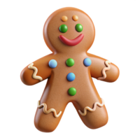 stunning modern Gingerbread Man with Icing Decorations Isolated original png