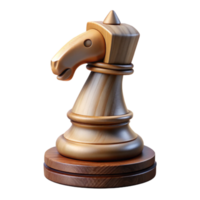 beautiful traditional Wooden Chess Piece Knight Isolated on Transparent Background authentic png