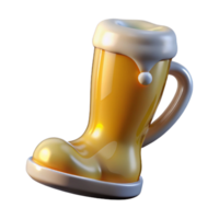 stunning classic Glass Beer Boot Isolated on Transparent Background genuine png