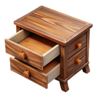 impressive rustic Wooden Desk Drawer Open Top View Cutout high resolution png