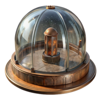 vibrant contemporary Glass Dome Structure Panoramic View Transparent Element high resolution png