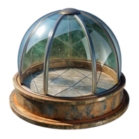 magnificent minimalist Glass Dome Structure Panoramic View Transparent Element high resolution png