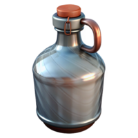 extraordinary abstract Glass Growler with Swing Top Closure Isolated authentic png