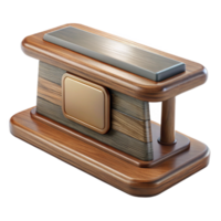 vibrant traditional Wooden Nameplate on Desk with Transparent Background high resolution png