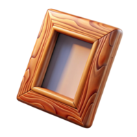 impressive artistic Wooden Picture Frame Isolated with Shadow Effect authentic png