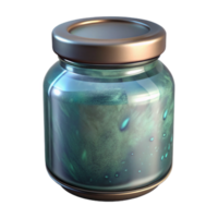 beautiful artistic Glass Jar with Lid Isolated authentic png