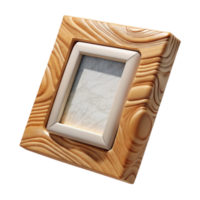 impressive minimalist Wooden Picture Frame with White Mat Transparent Background authentic png