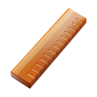 magnificent rustic Wooden Ruler Angled View Transparent Background authentic png