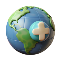 extraordinary traditional Global Health Icon with World Map Transparent premium png