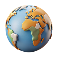 dramatic traditional Global Map with Highlighted Continents Cutout Element high quality png