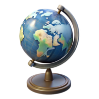 extraordinary creative Globe with Stand Side View Transparent Background premium png