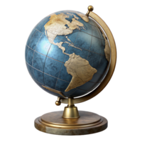 Globus mit Stand Seite Aussicht transparent Hintergrund png