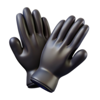 impressive abstract Gloves Pair Black Rubber Isolated Element original png