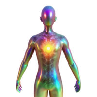 serene minimalist Glowing Aura Around Body Silhouette Cutout genuine png