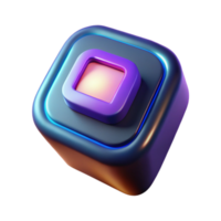 impressive vintage Glowing Vr Marker with Square Design Isolated Element high resolution png