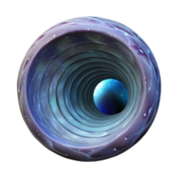 elegant traditional Wormhole Tunnel Visualization Isolated Transparent Background high resolution png