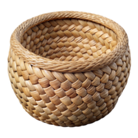 magnificent modern Woven Basket Round Shape Natural Fibers Transparent Background png