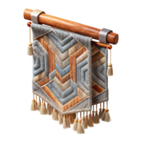 impressive traditional Woven Tapestry with Abstract Pattern Transparent Background high resolution png