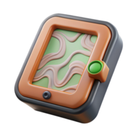 stunning rustic Gps Device Displaying a Topographic Map Transparent Background exclusive png