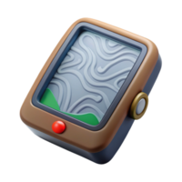 beautiful contemporary Gps Device Displaying a Topographic Map Transparent Background premium png