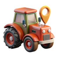 beautiful artistic Gps Tracking Device on Tractor Transparent Background high quality png