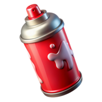 Graffiti Art Spray Can Red Cutout Transparent Background png