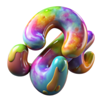 vibrant modern Graffiti Bubble Letters Colorful Isolated high resolution png