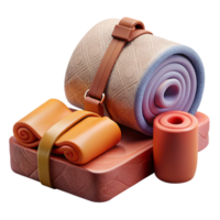 dramatic artistic Yoga Blocks and Strap Isolated high resolution png