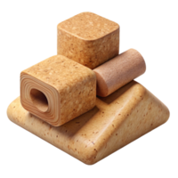 elegant abstract Yoga Blocks Cork Texture Isolated Element high quality png
