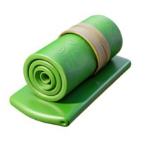 serene minimalist Yoga Mat Green Rolled Up Cutout professional png
