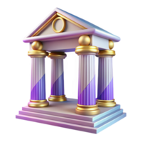 vibrant abstract Grand Entrance with Columns Transparent Background authentic png