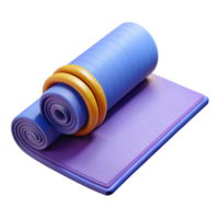 dramatic artistic Yoga Mat Rolled Out Isolated png