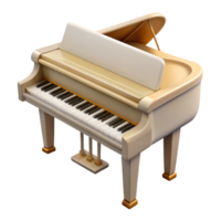 vibrant rustic Grand Piano Keyboard Ivory Keys Isolated on Transparent Background high resolution png