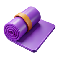 impressive artistic Yoga Mat Unrolled Purple Isolated Cutout detailed png