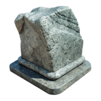 stunning abstract Granite Sculpture with Rough Texture Isolated png
