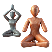 serene traditional Yoga Poses Set Silhouette Transparent Background high resolution png
