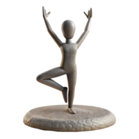 extraordinary vintage Yoga Pose Tree Pose Silhouette Isolated Cutout high resolution png