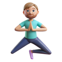 serene rustic Yoga Pose Triangle Pose Isolated high resolution png