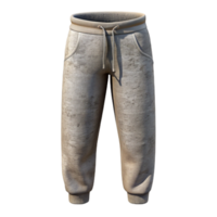 impressive abstract Gray Sweatpants Front View with Transparent Background exclusive png
