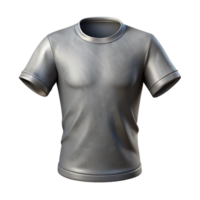 elegant rustic Gray T Shirt Front View with Transparent Background authentic png