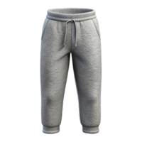 wonderful rustic Gray Sweatpants Front View with Transparent Background premium png