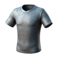 beautiful artistic Gray T Shirt Front View with Transparent Background detailed png