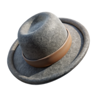 wonderful creative Gray Wool Hat Top View Transparent Background high resolution png