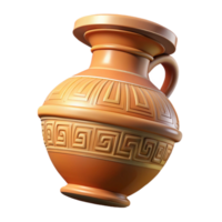 elegant classic Greek Pottery Fragment Geometric Design Transparent Background exclusive png