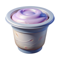 dramatic rustic Yogurt Container with Lid Isolated exclusive png