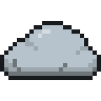 8 bit rock icon. Rock pixel style. Pixel Game png