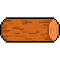 8 bit wood log. Log icon. Tree pixel style png