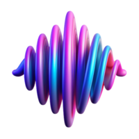 elegant creative Abstract representation of sound waves, vibrant colors pulsating with energy, synthwave style professional png