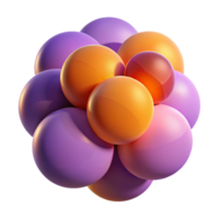 impressive vintage A field of overlapping, translucent circles in shades of sunset orange and deep violet, with a soft, ethereal glow premium png