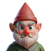 magnificent artistic Portrait of a grumpy gnome with a long, crooked nose, dimly lit forest setting, whimsical style, authentic png